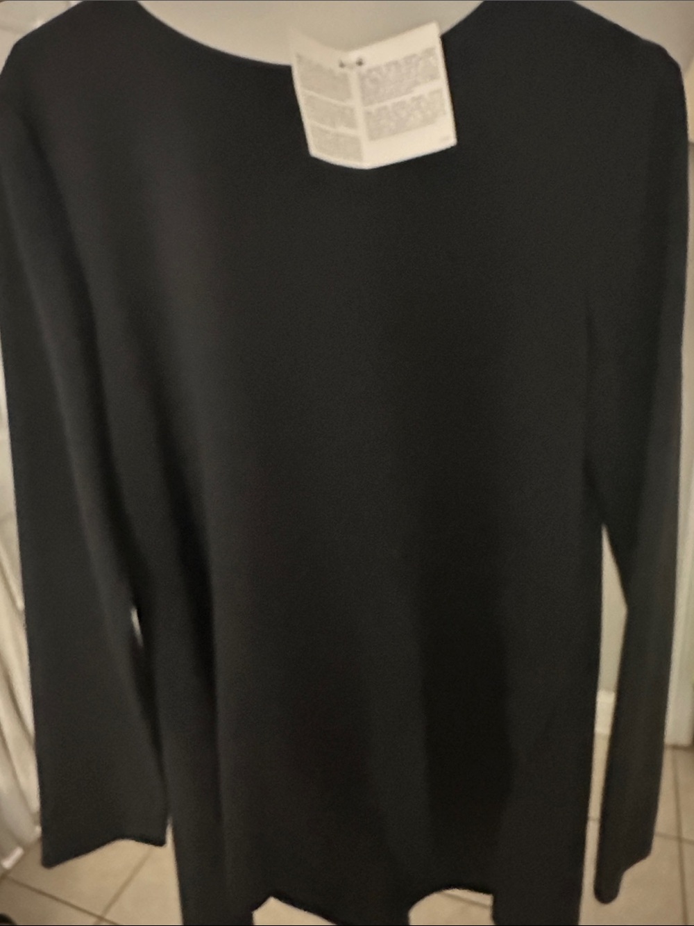 MaxMara Black Long-Sleeve Dress with Minimal Neckline - Picture 5 of 10